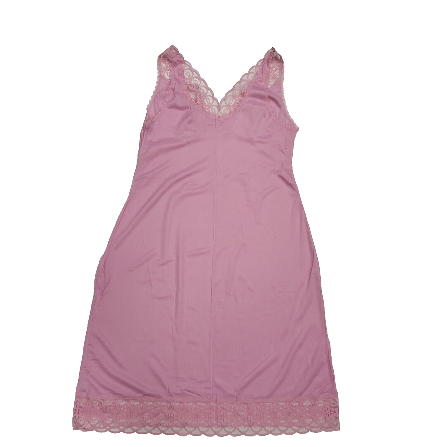 Textil 70s Vintage Light Pink Nightie Slip Dress Women's Size Large