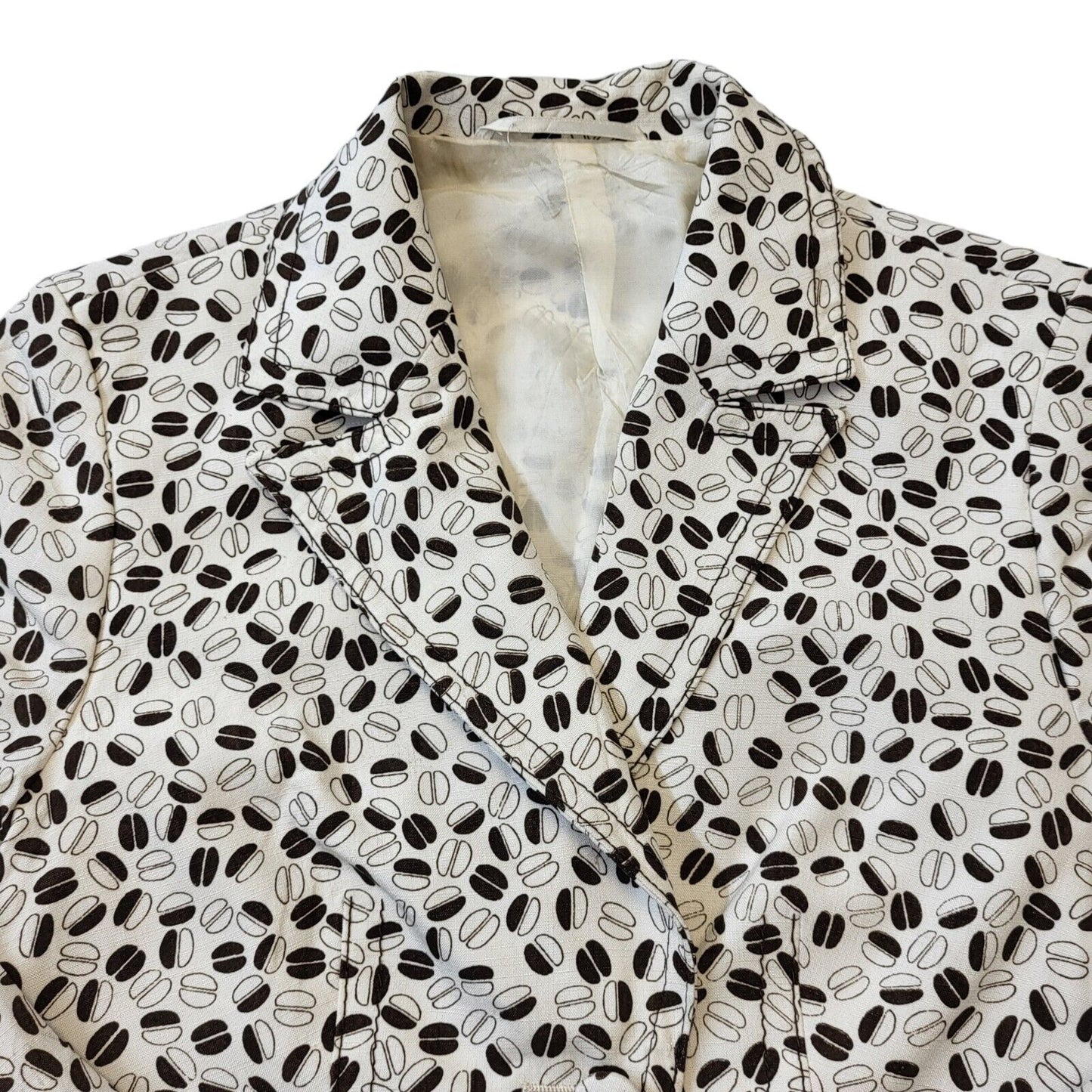 70s Vintage Coffee Bean Design Jacket Women's Size 8