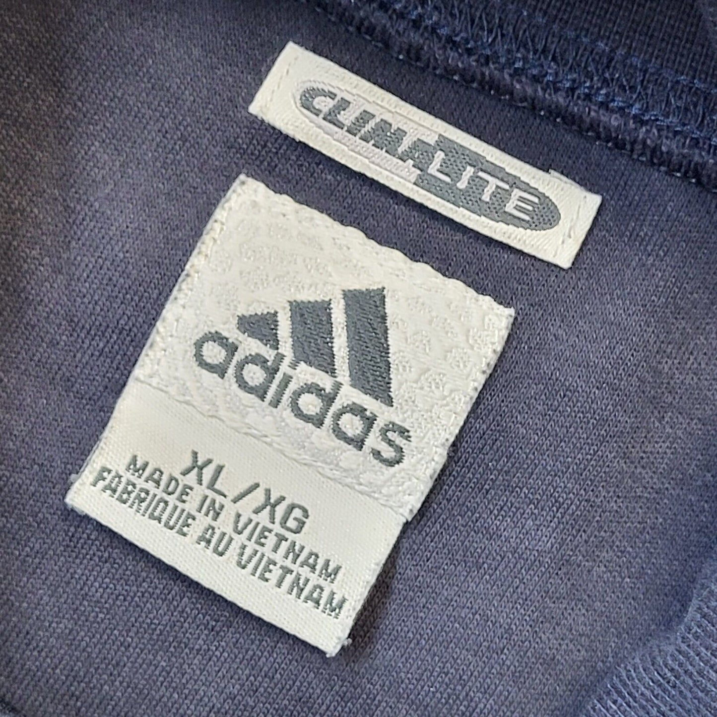 Adidas Vintage 90's Navy Roll Long Sleeve Neck Top Mens Size XL