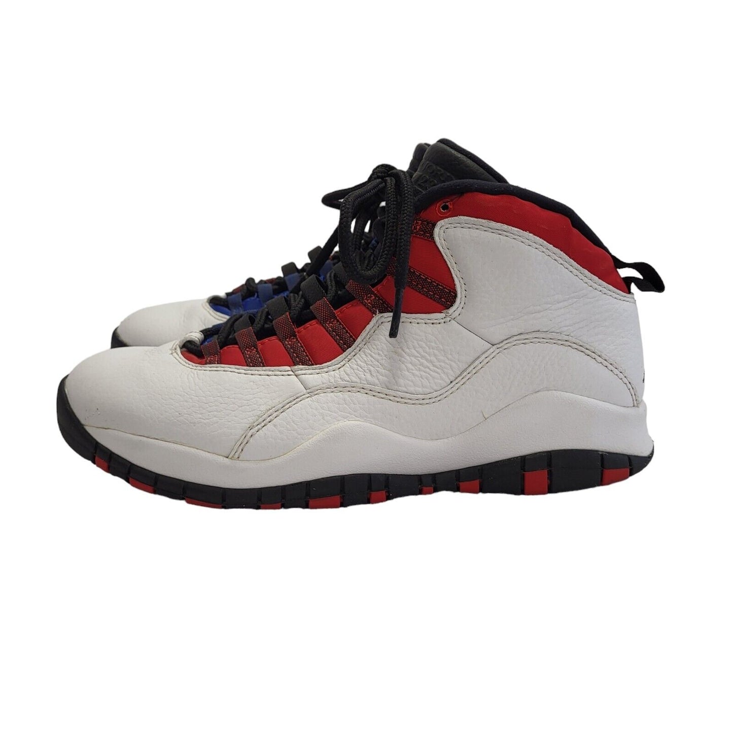 Air Jordan 10 Westbrook Claaa 2006 White & Red Lace-Up Trainers Uk Men's Size 8