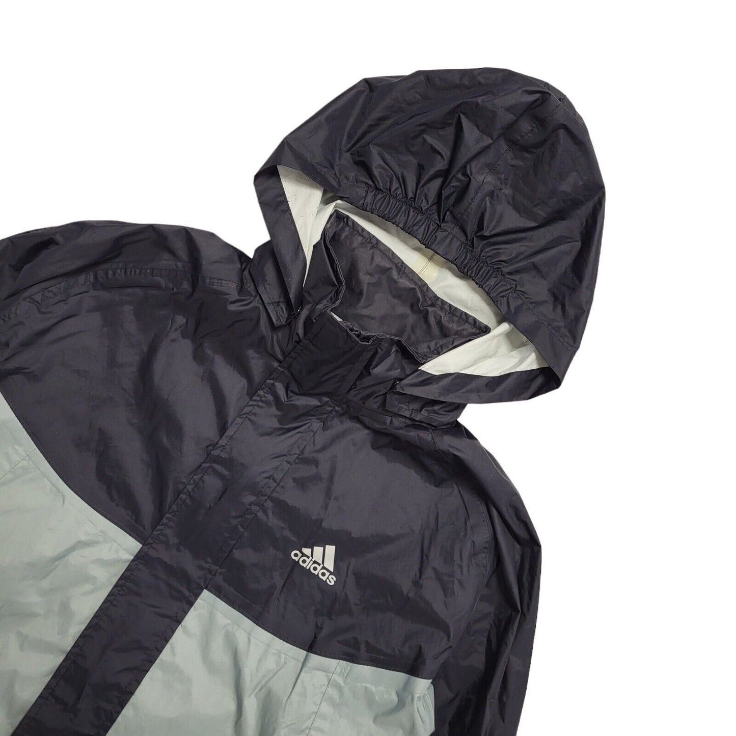 Adidas Y2K Blue Hooded Windbreaker Jacket Boys UK XL