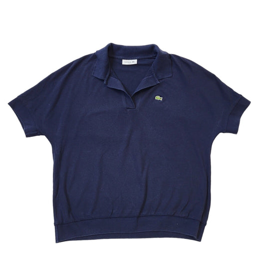 Lacoste Navy Blue Loose Fit Polo Top Womens Size Medium