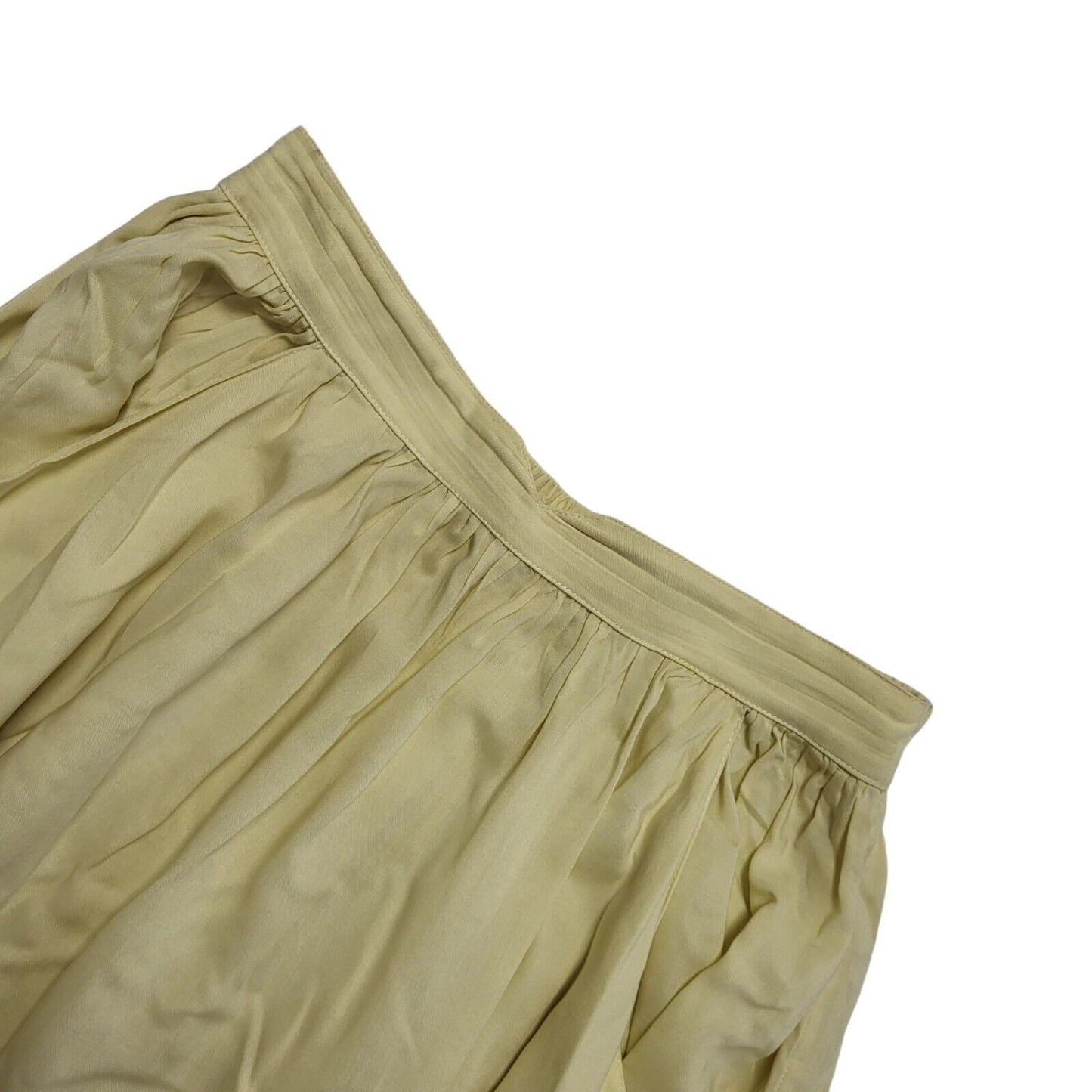Vintage 80's Yellow Hawai Floral Long Skirt Womens UK 14