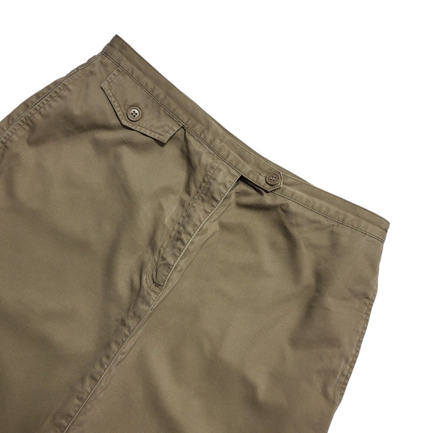 Laura Ashley Tan Skirt Button Front Slit Womens UK Size 12 W30