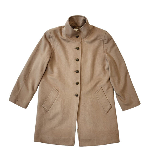 Jaeger 80s Vintage Beige Button Up Women's Coat Size 14