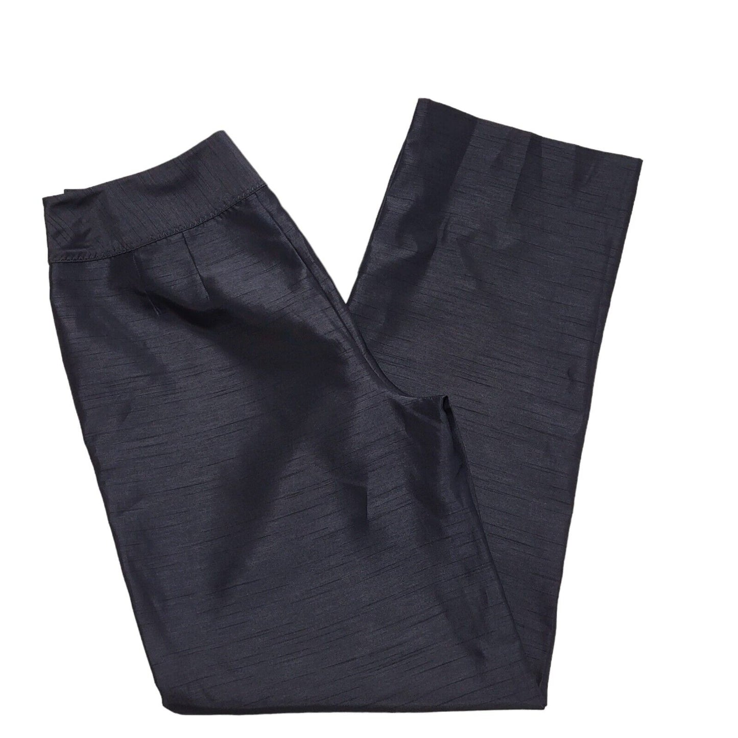 Quo Vintage 90's Dark Blue Straight Trousers Uk Women's Size 10 W28 L29