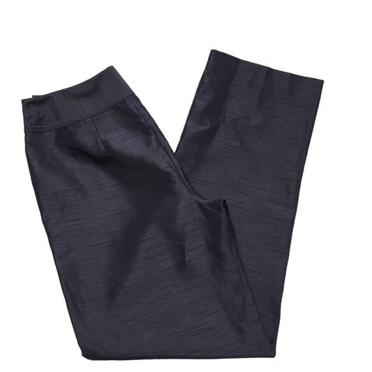 Quo Vintage 90's Dark Blue Straight Trousers Uk Women's Size 10 W28 L29