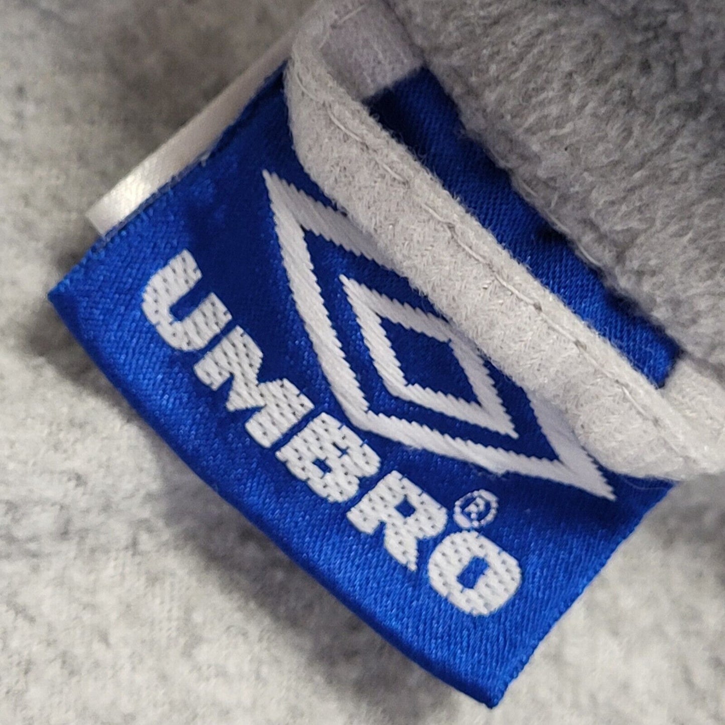 Umbro Grey Vintage 90's Fleece Track Top Jacket UK Men's Size XL