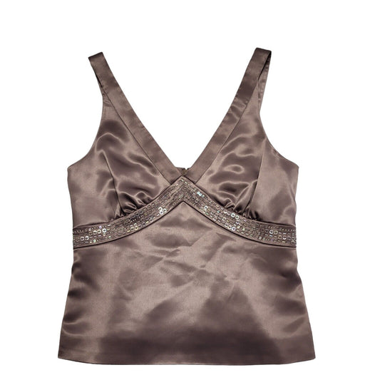 Next Y2K Mauve Party Top Womens UK Size 10