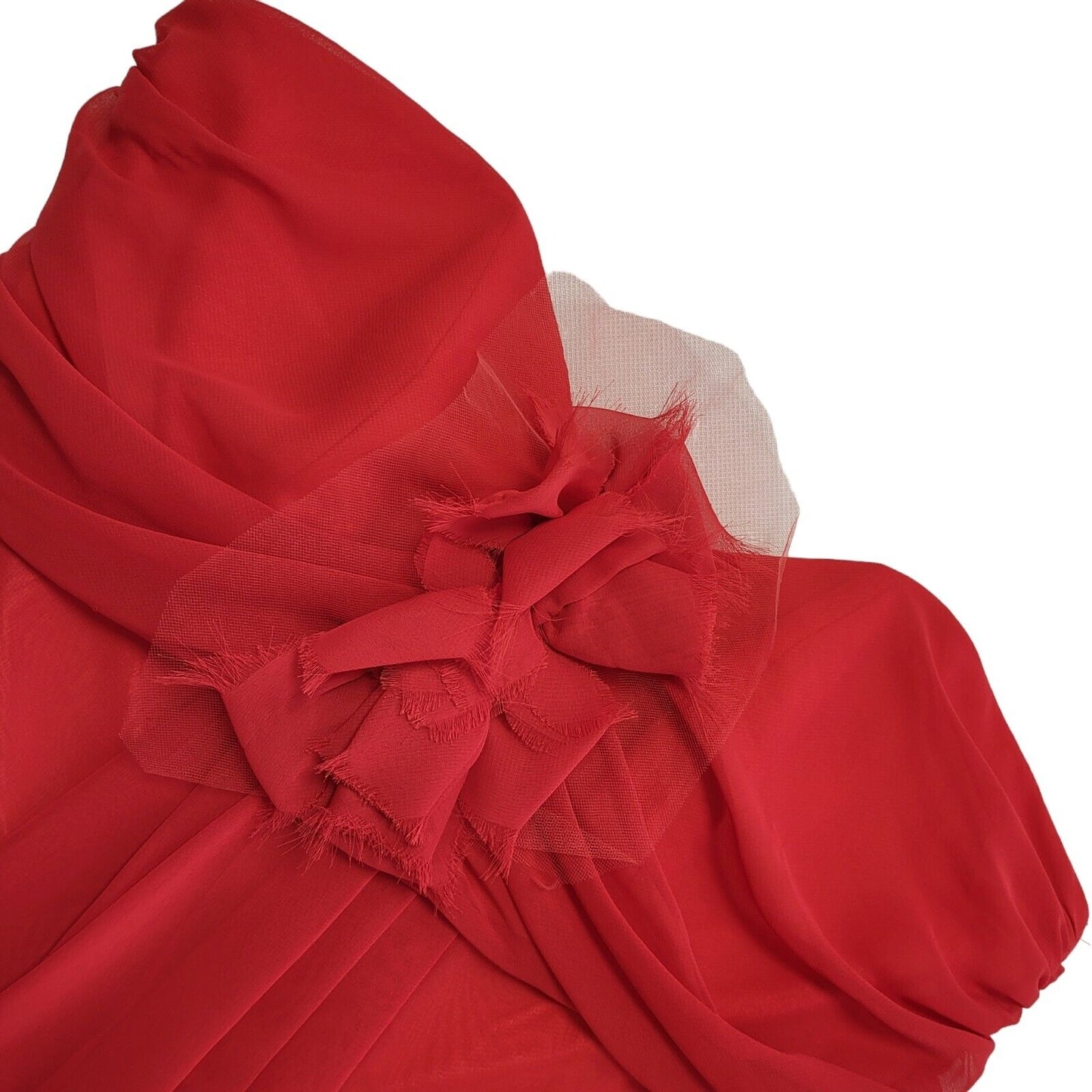 Jim Hjelm Vintage 90s Red Sweetheart Evening Dress Uk Women's Size 12 Bnwt