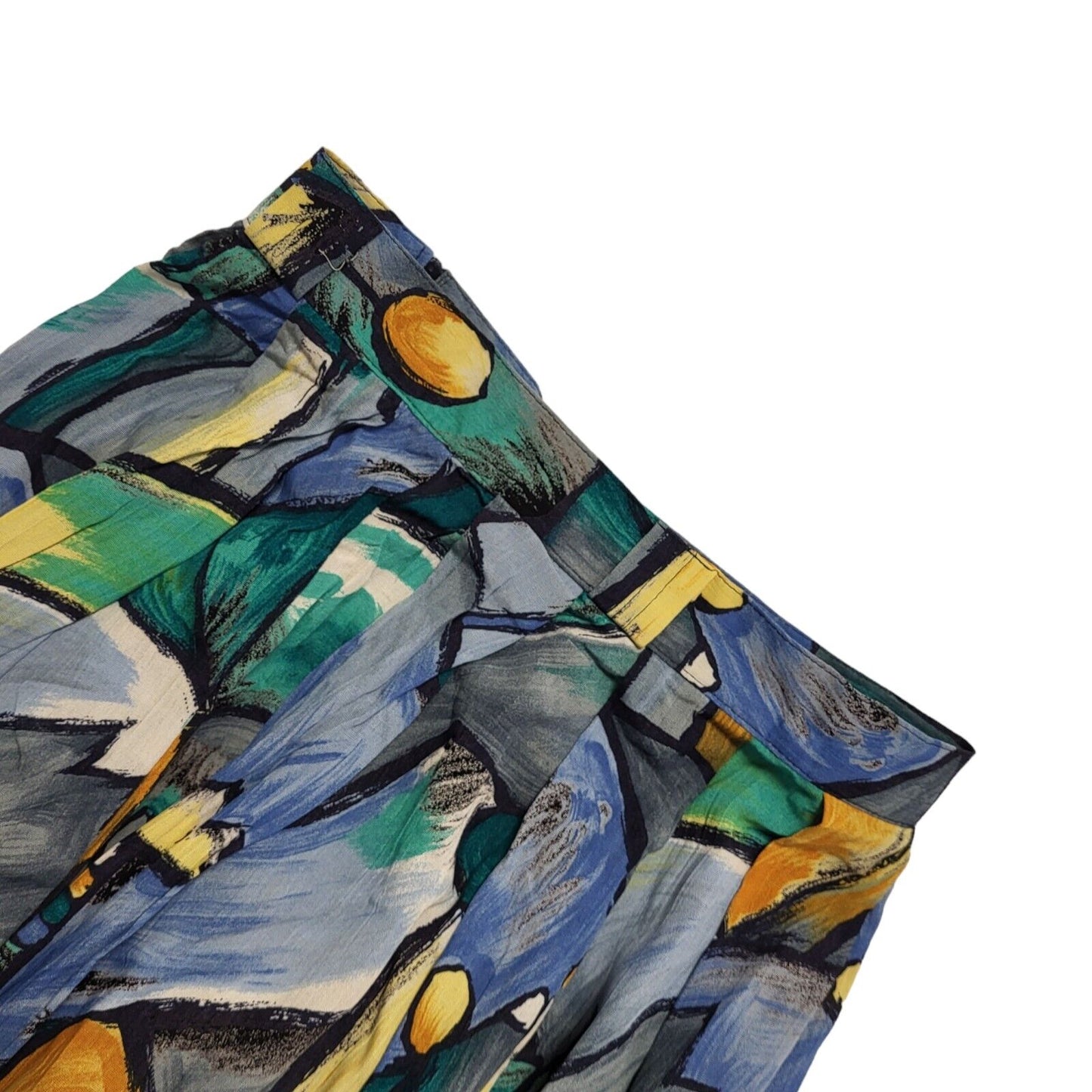 St Michael Vintage 80's Multicoloured Retro Abstract Skirt Womens UK 8 (usa 12)