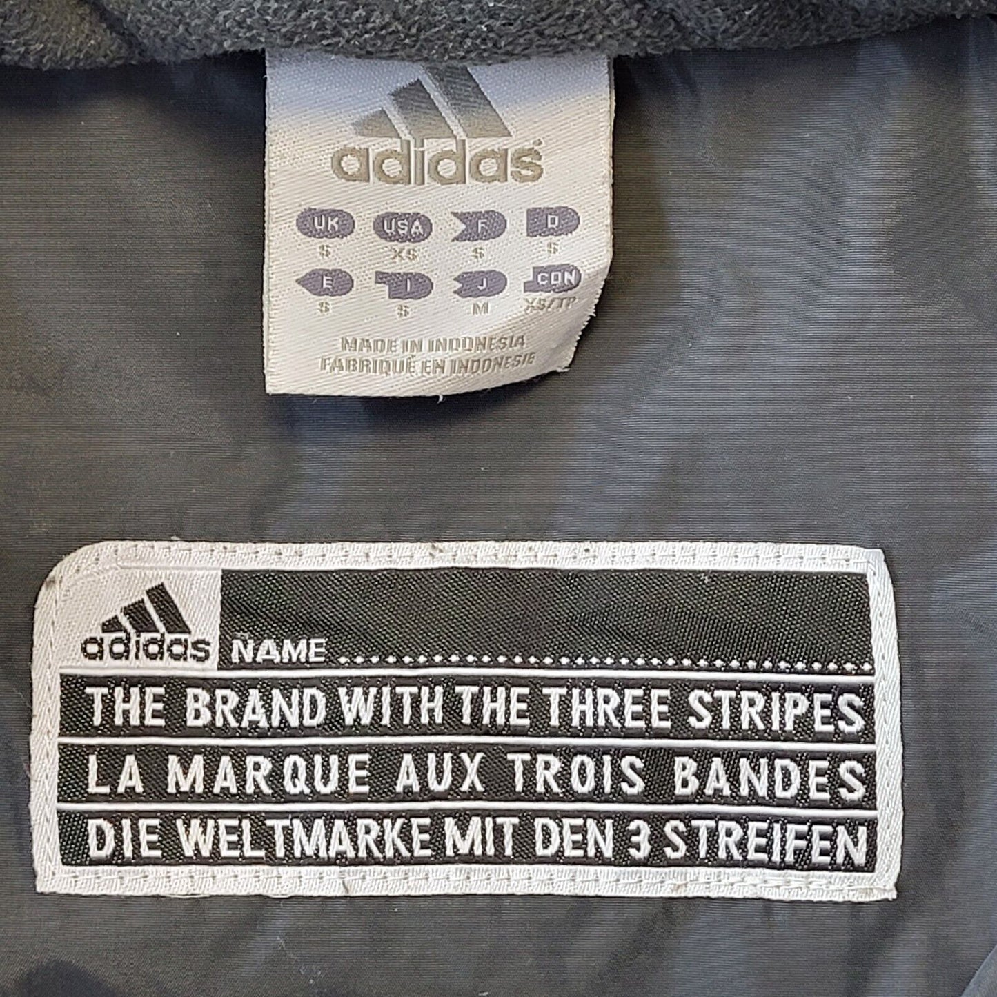 Adidas Y2K Dark Grey Over-Sized Zip Fasten Sports Jacket Men's Size Small
