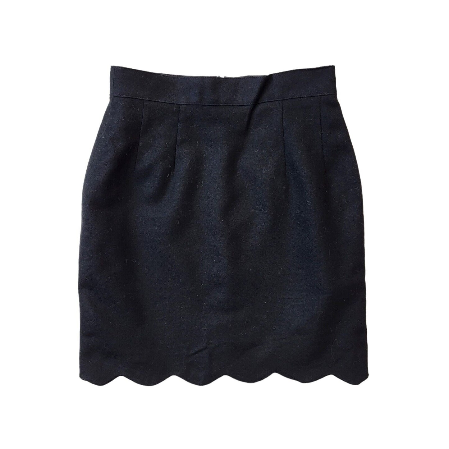 80's Vintage Black High Waisted Mini Skirt Women's Size 12 EU 36 W 28