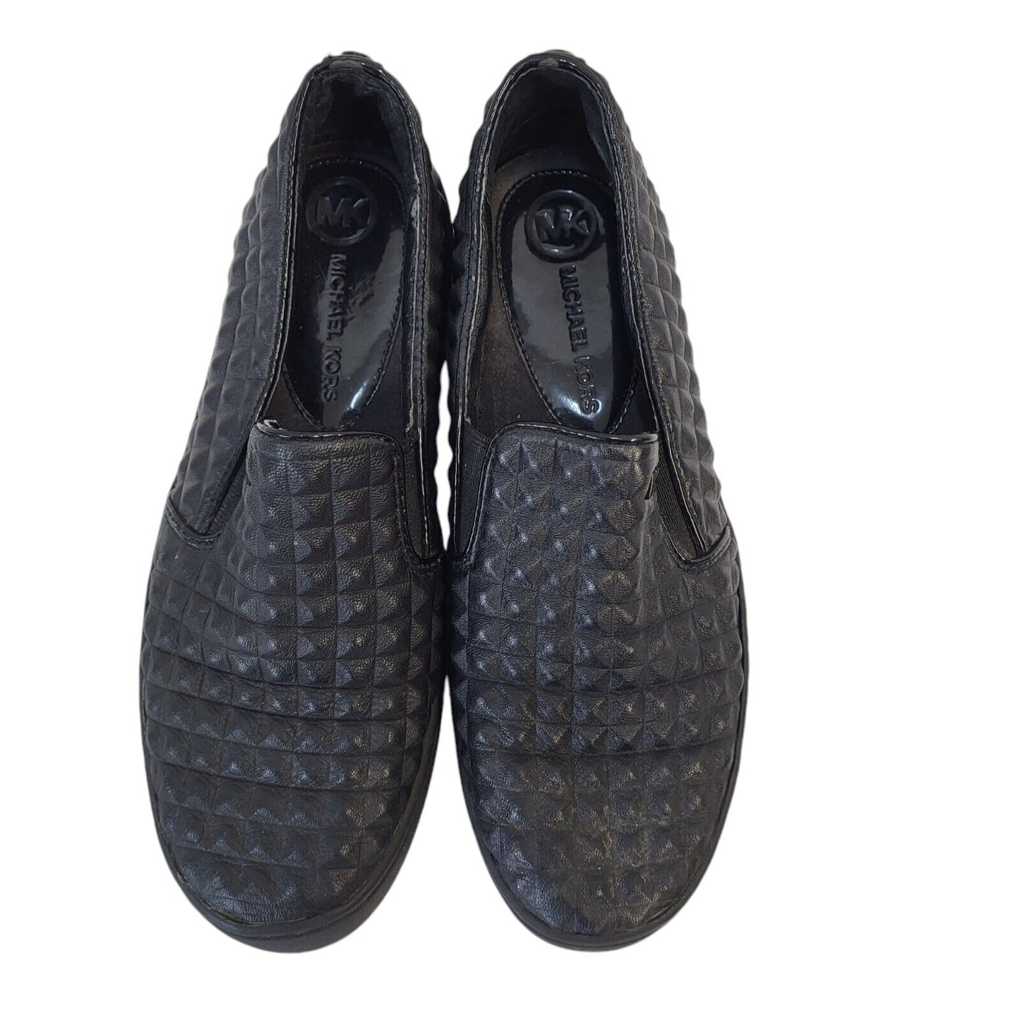 Michael Kors Black Slip-On Faux Leather Casual Flat Shoes Uk Women's Size 4