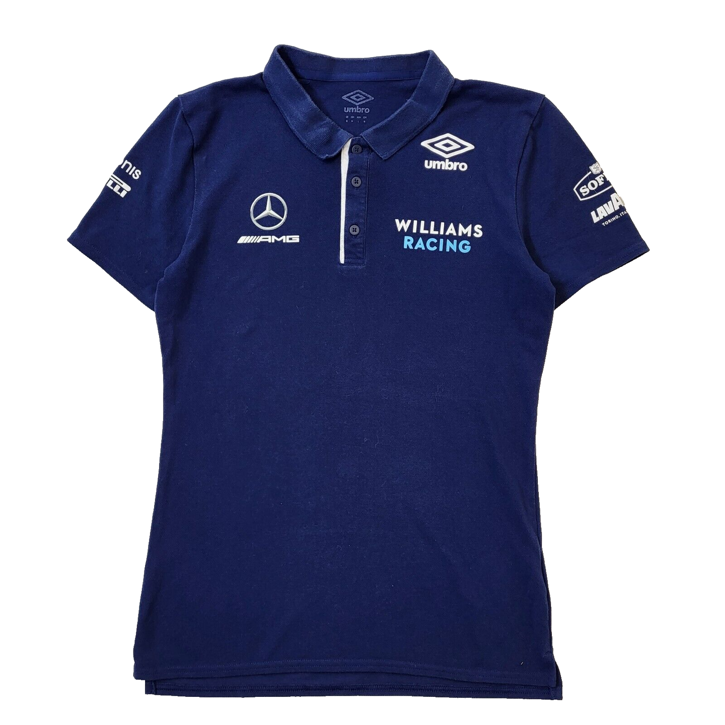 Umbro Navy Blue AMG Williams Racing Polo Shirt Women's Medium Eu 38