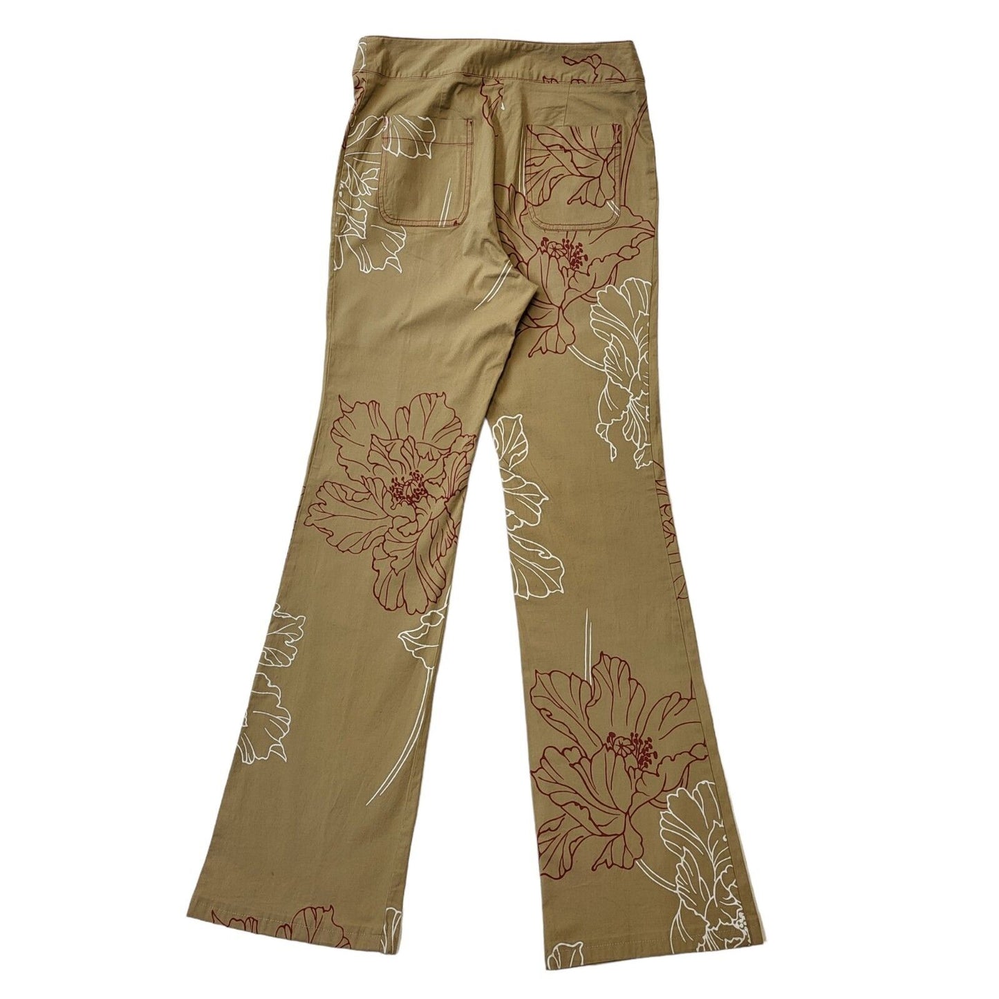 Jota Mas Ge Y2K Vintage Brown Bootcut Trousers Women's Size 12 W30 L32