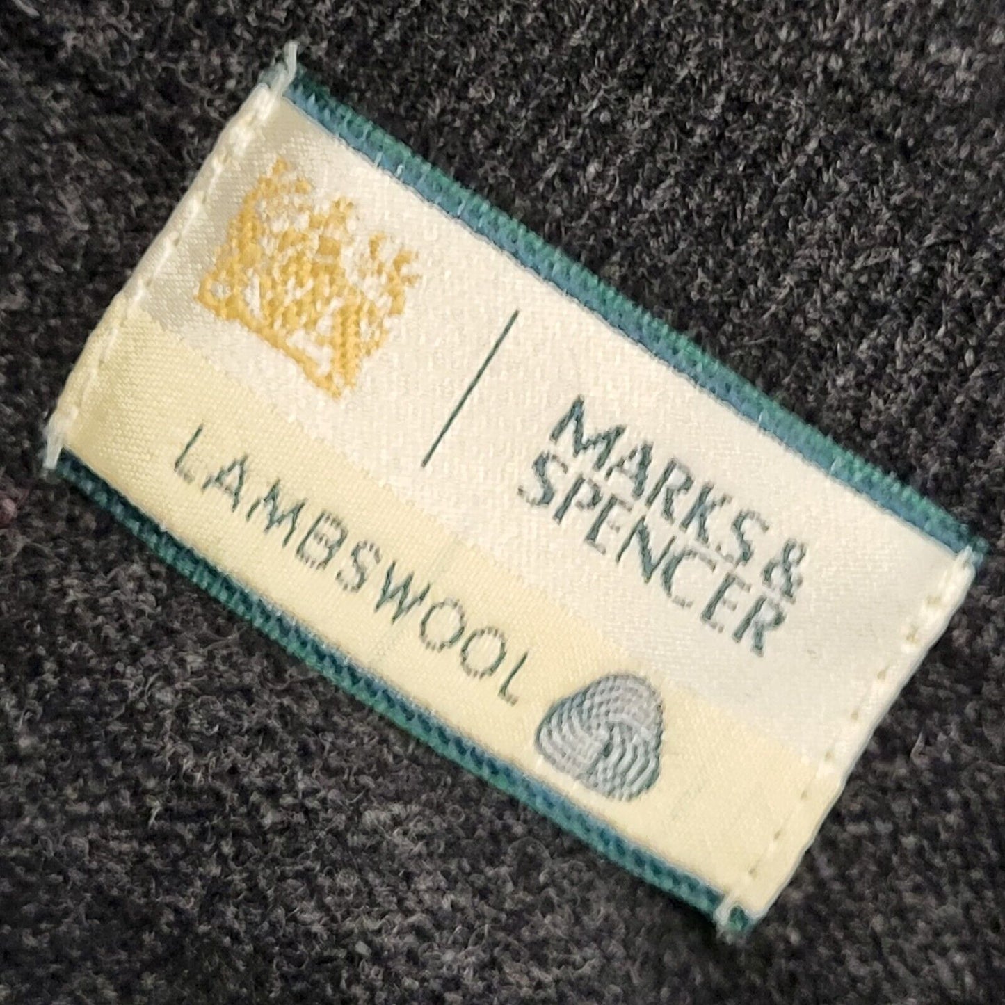 Marks and Spencer Vintage 80's Dark Grey Wool Jumper Uk Men's Size Large