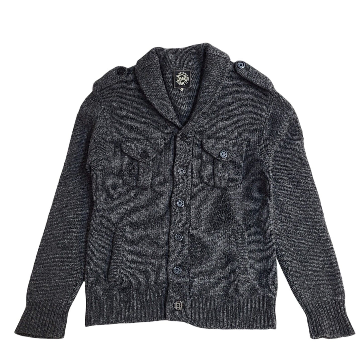Peter Werth 90s Grey Wool Button Jacket Uk Men's Size Medium