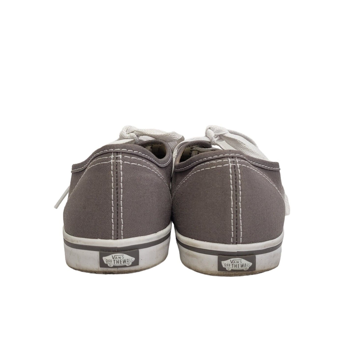 Vans Grey White Lace-up Sports Casual Women's Trainers Uk Size 6
