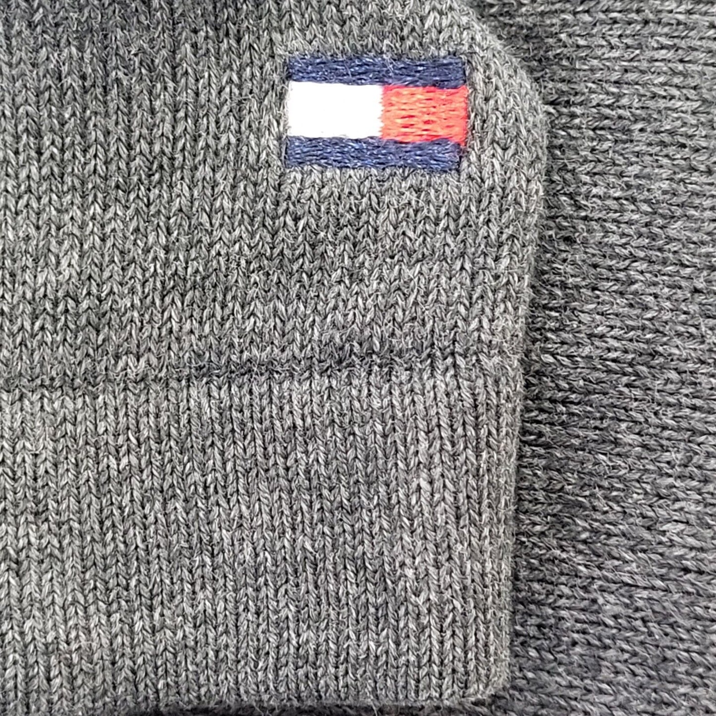 Tommy Hilfiger Y2k Grey V-Neck Jumper Uk Women's Size Small