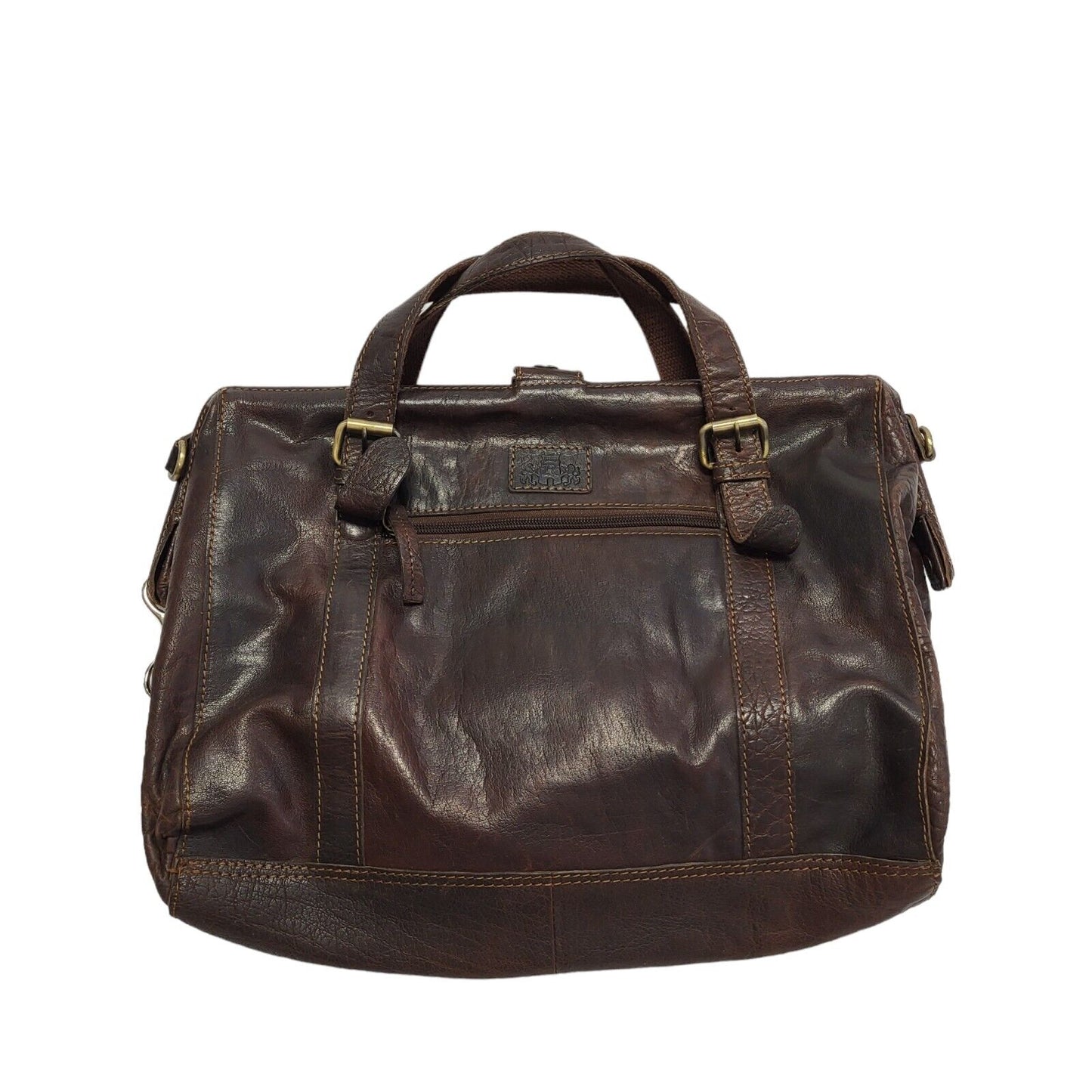 Rowallan Brown Vintage Leather Satchel Bag Uk Women's 15" x11"