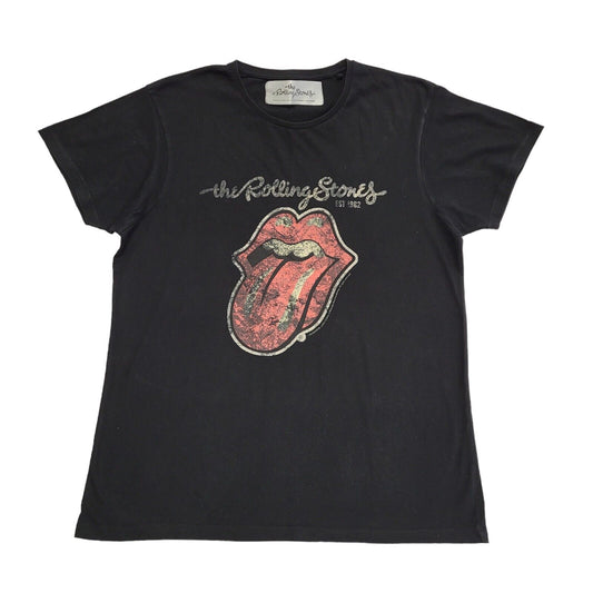 Rolling Stone Rock Band Tour  Black Vintage Y2K T-Shirt Uk Men's Size M