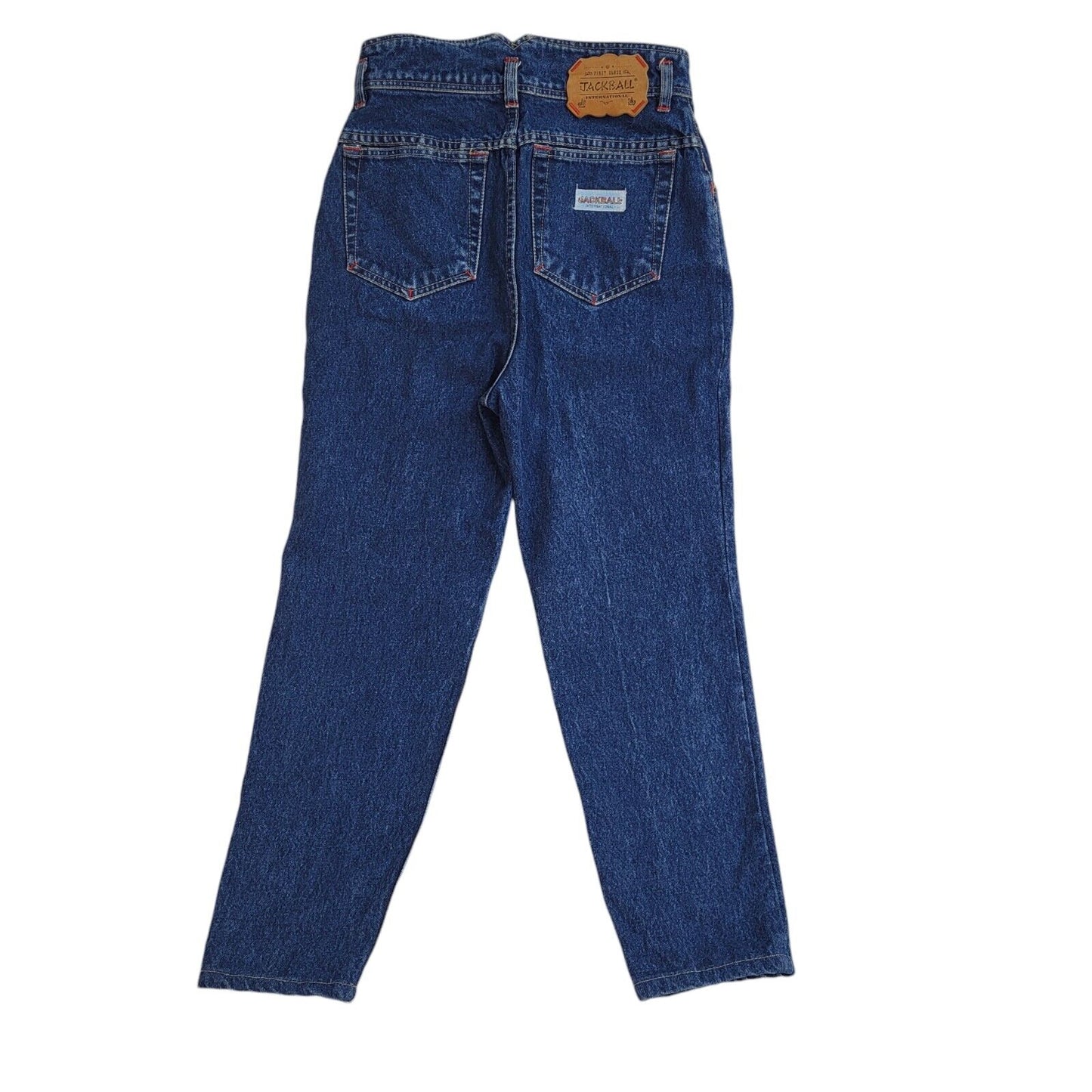 Jackball 90s Dark Blue Tapered Denim Jeans Uk Women's Size 4 W22 L24
