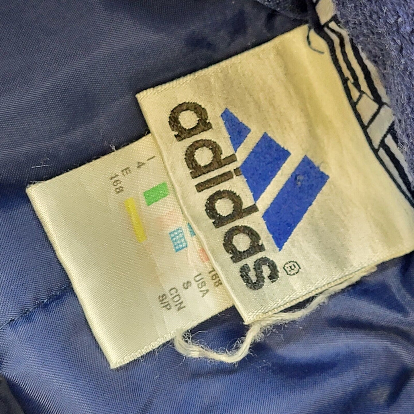 Adidas 90s Vintage Navy Blue Over-sized Windbreaker Jacket Men's Size S-M