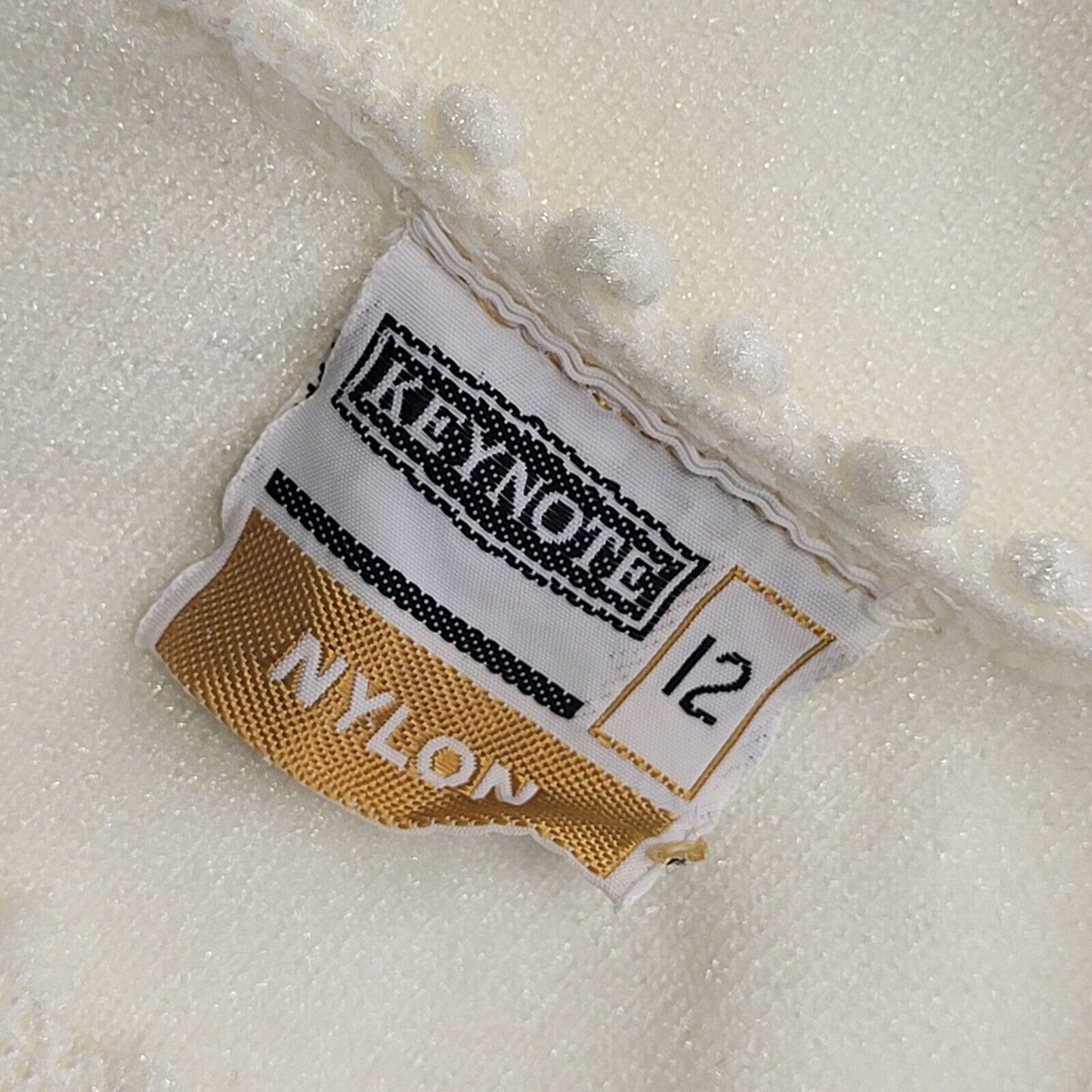 Keynote Vintage 70s White Sleeveless Top Uk Women's Size 12