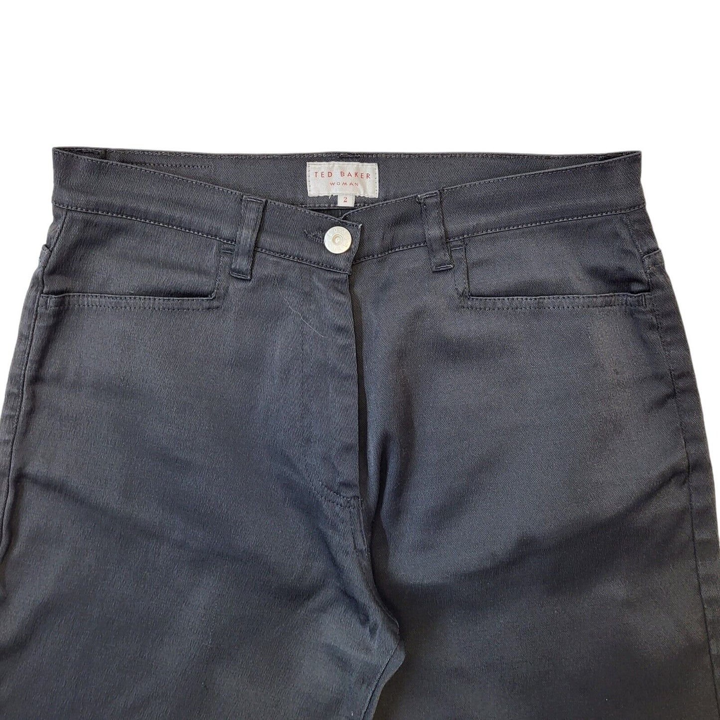 Ted Baker Black Cropped Smart Casual Trousers Women's Size 8 W26 L23