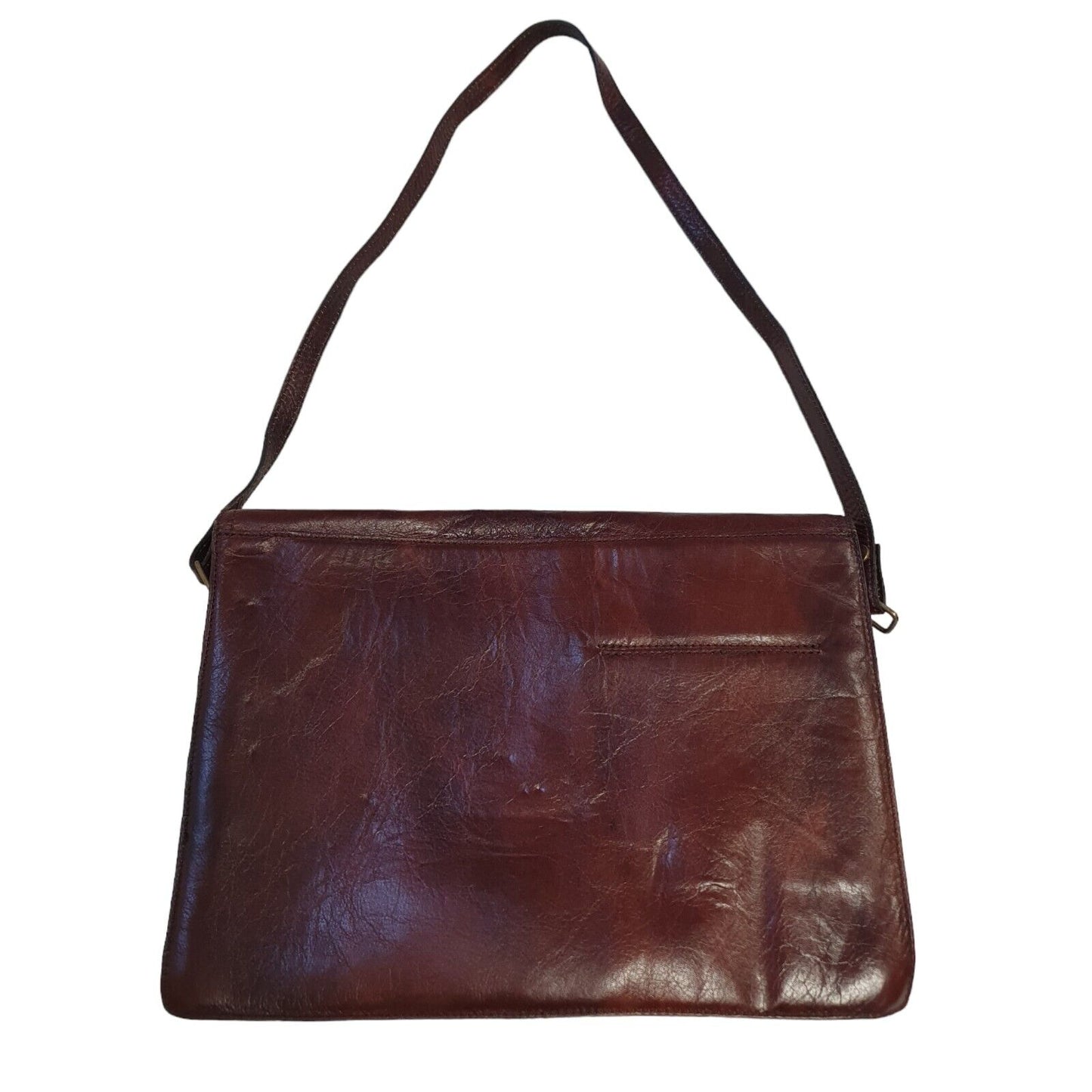 Three Bags Of Finland Vintage 90s Leather Shoulder Bag Laukku Varkaus 14" x 10"