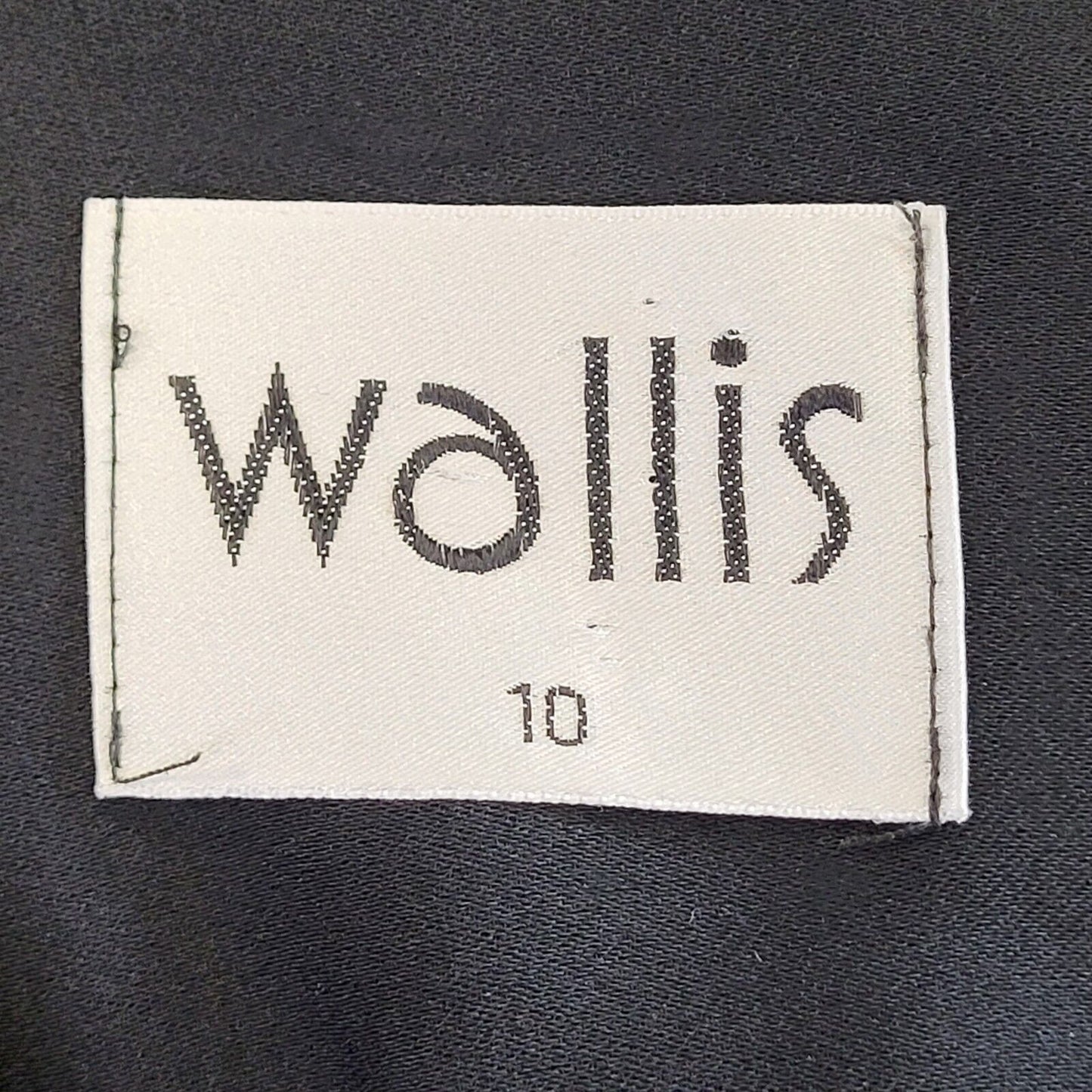 90s Vintage Wallis Black Buttoned Collared Daywear Dress Women's Size 10