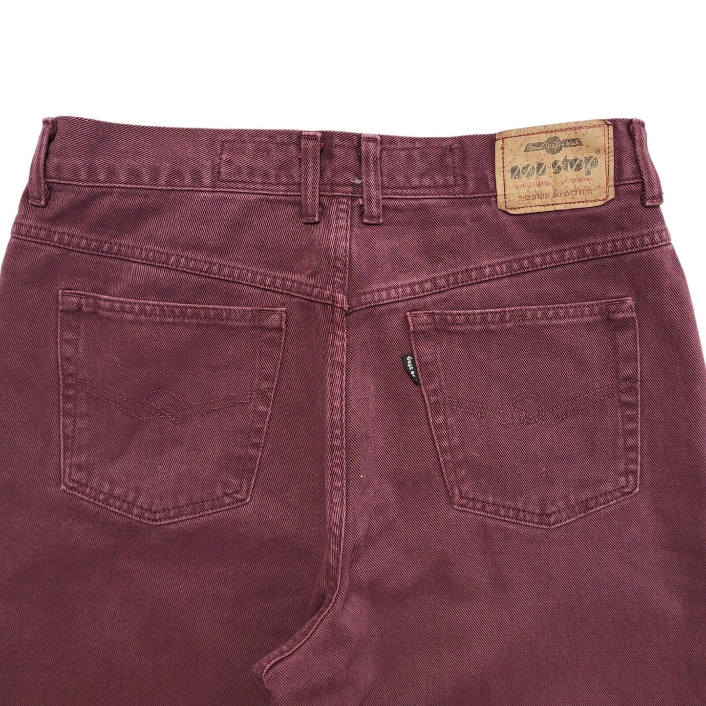 101 Stop 90s Burgundy Straight Leg Denim Jeans Men's Size M W33 L31