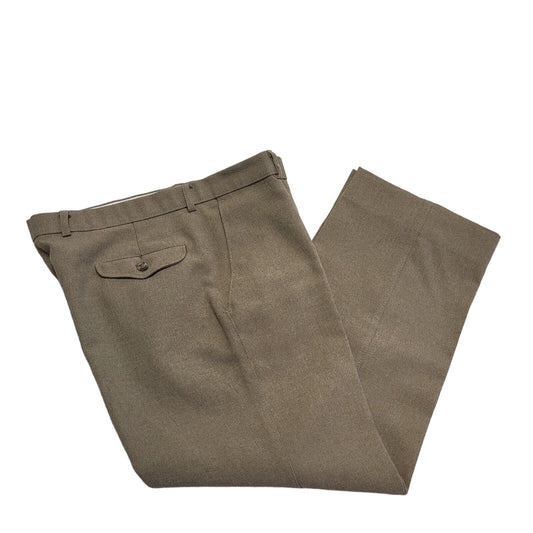 St Michael 90s Vintage Beige Straight Dress Trousers Uk Men's Size L W34 L29