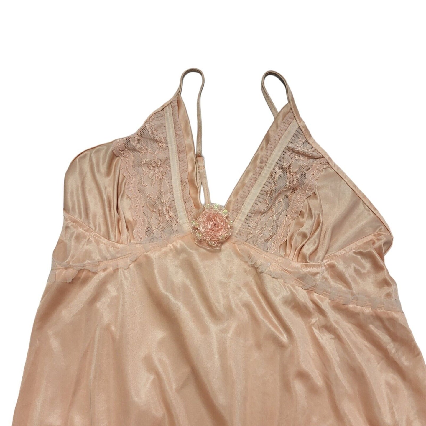 80s Vintage Pink Sleeveless Dress/ Night Gown Uk Women's Size 10/12