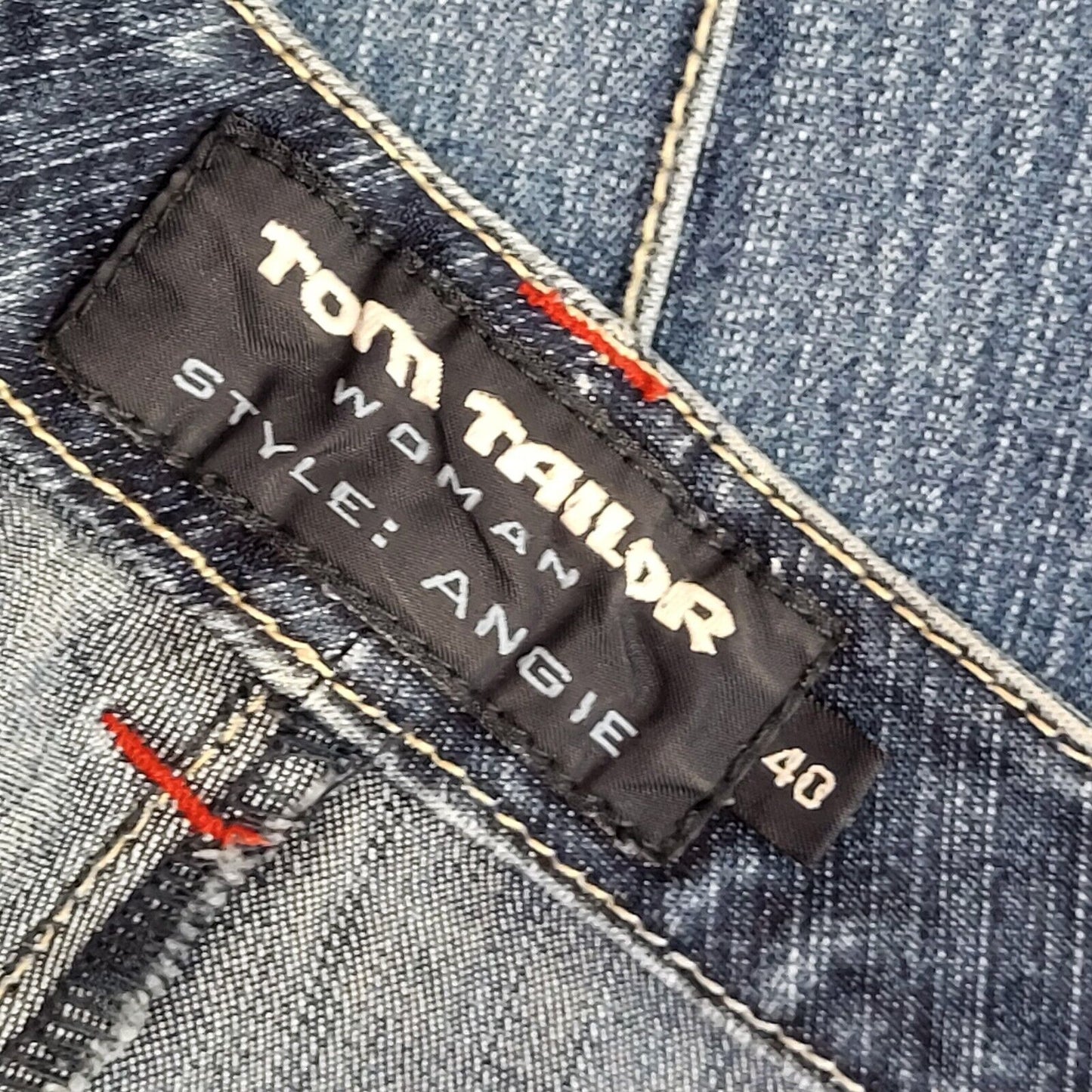 Tom Tailor 90s Angie Dark Blue Bootcut Denim Jeans Uk Women's Size 12 W30 L31