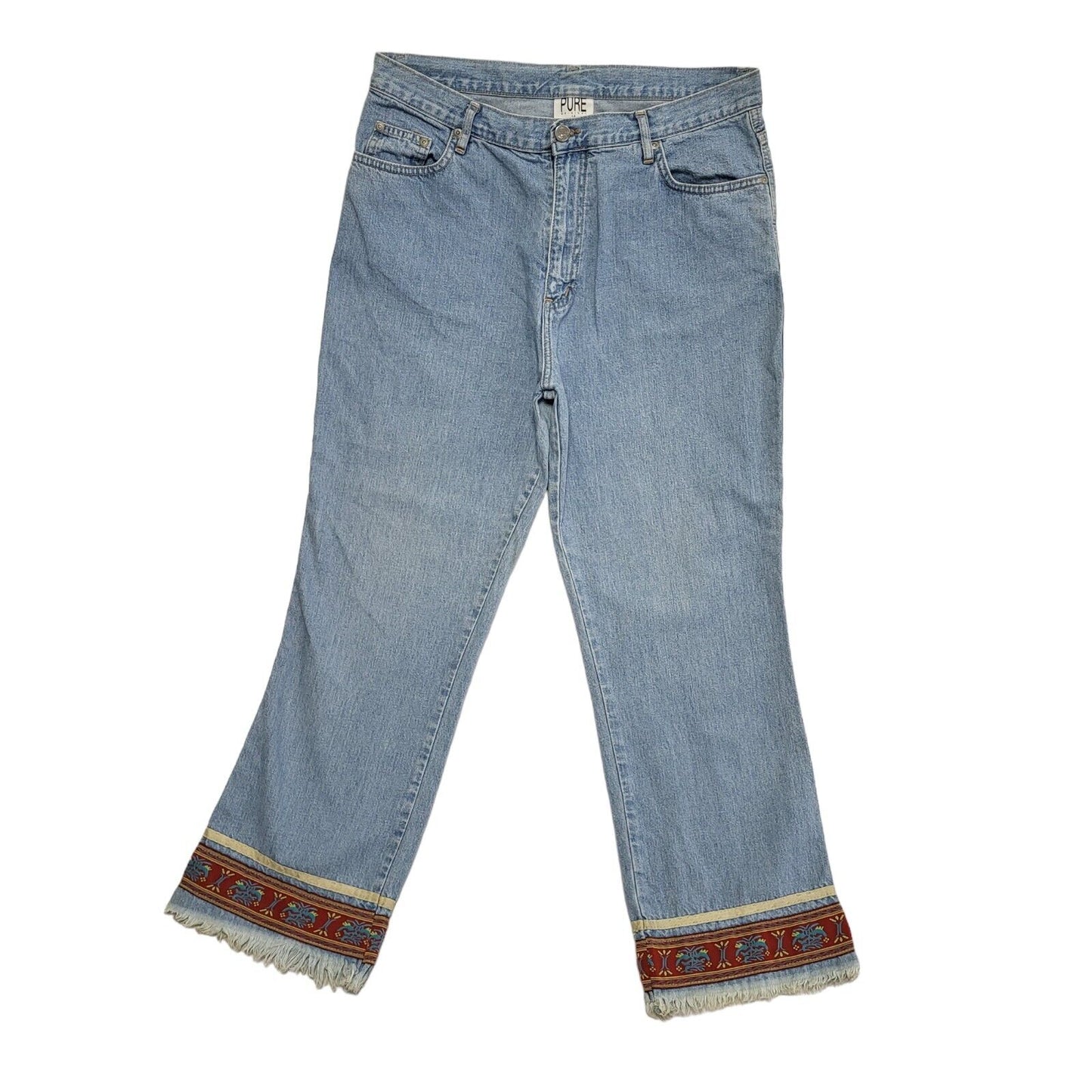 Pure Light Blue 90s Vintage Straight Leg Denim Jeans Uk Women's 14 W32 L25