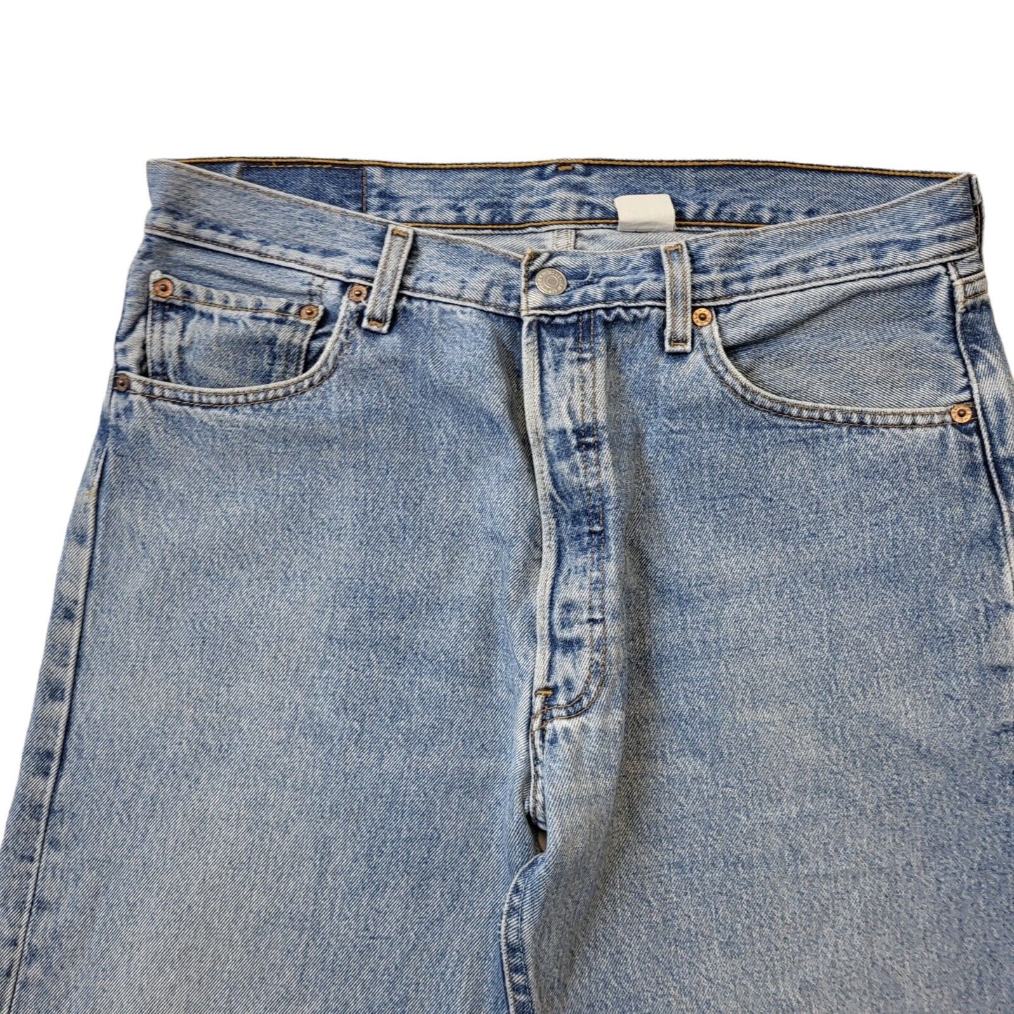 Levi's 501 Vintage 90s Light Blue Wide Leg Denim Jeans Men's Size L W34 L28