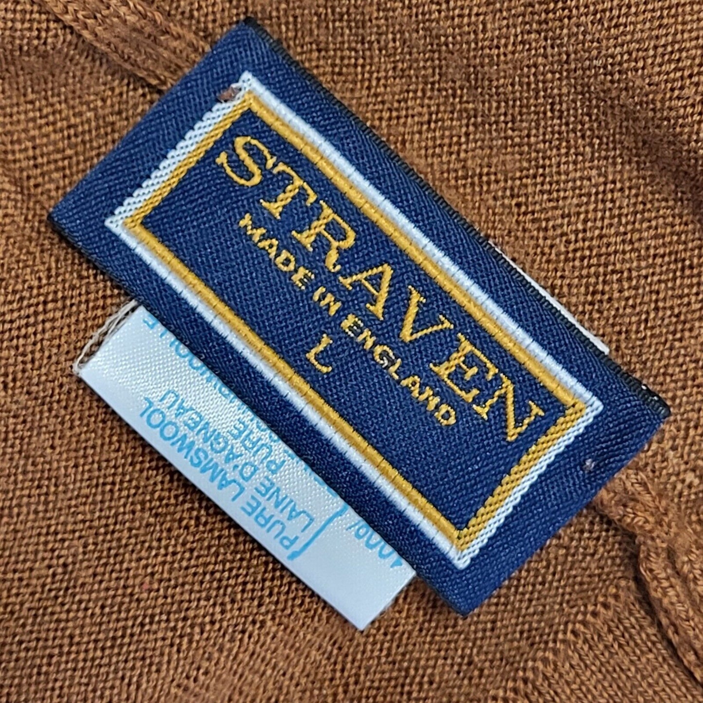 Straven Vintage 80's Brown Roll Neck Pocket Jumper Womens UK Size L