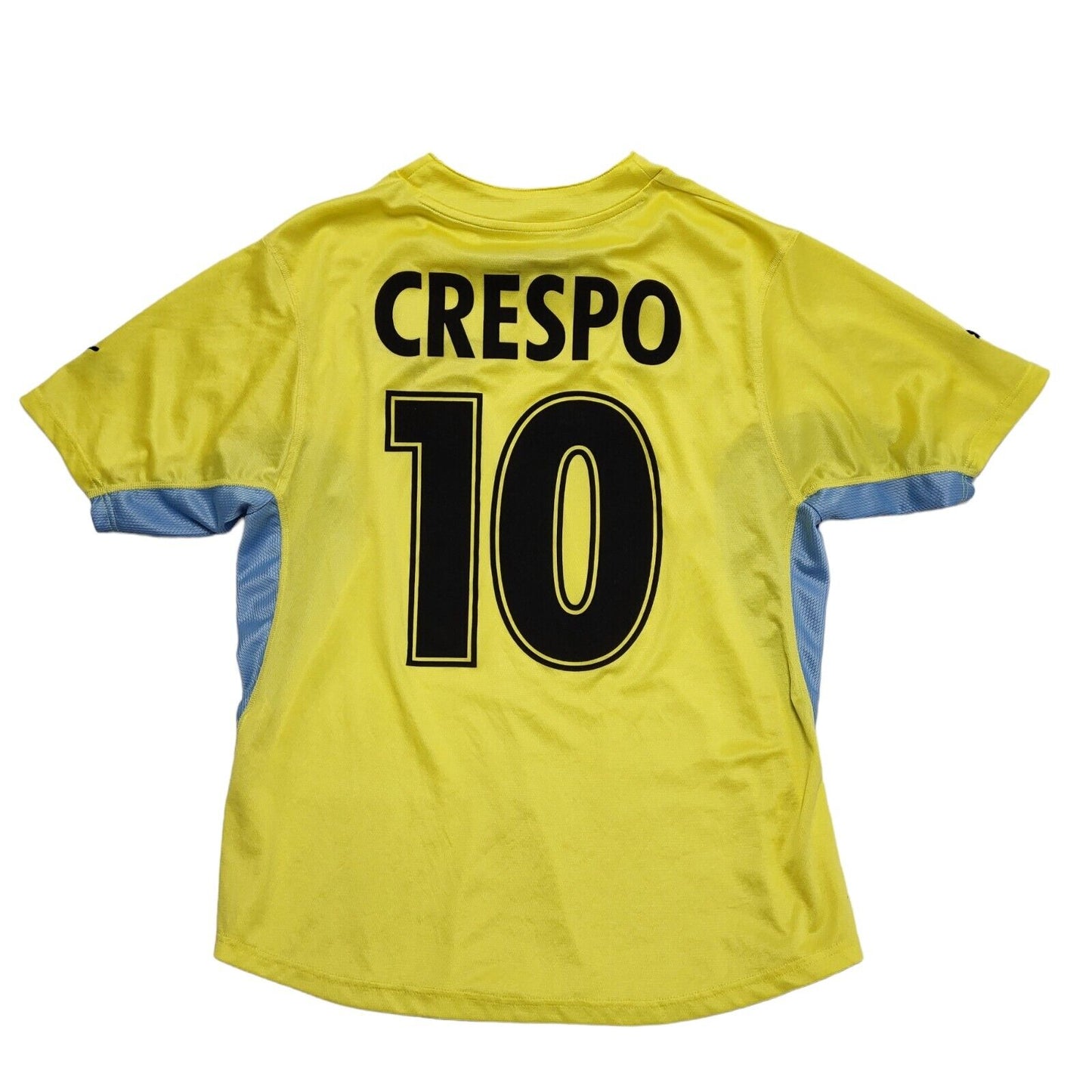 Lazio Puma S.S Crespo 2001 Yellow & Blue Away Football Shirt UK Men's Size XL