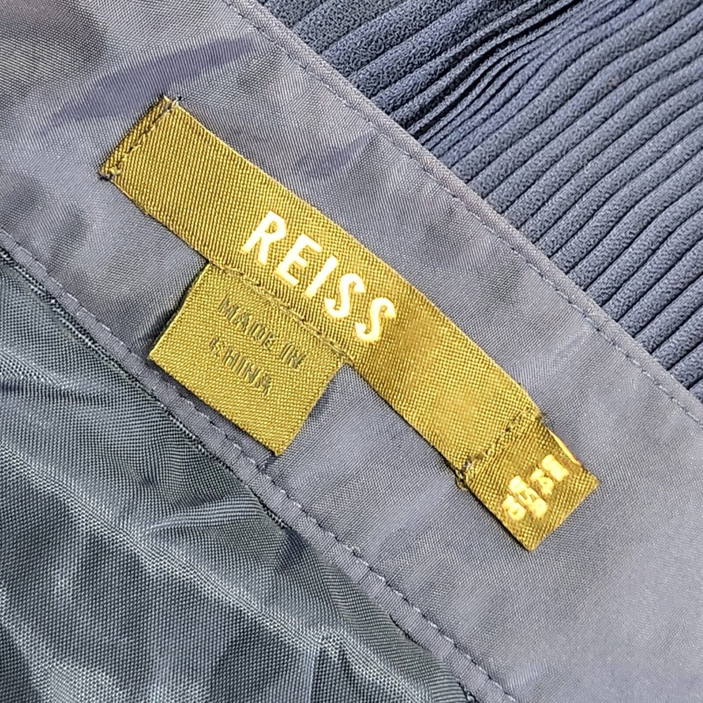 Reiss Blue Tiered Skirt Vintage Y2K Womens UK Size 14-16 W32-34
