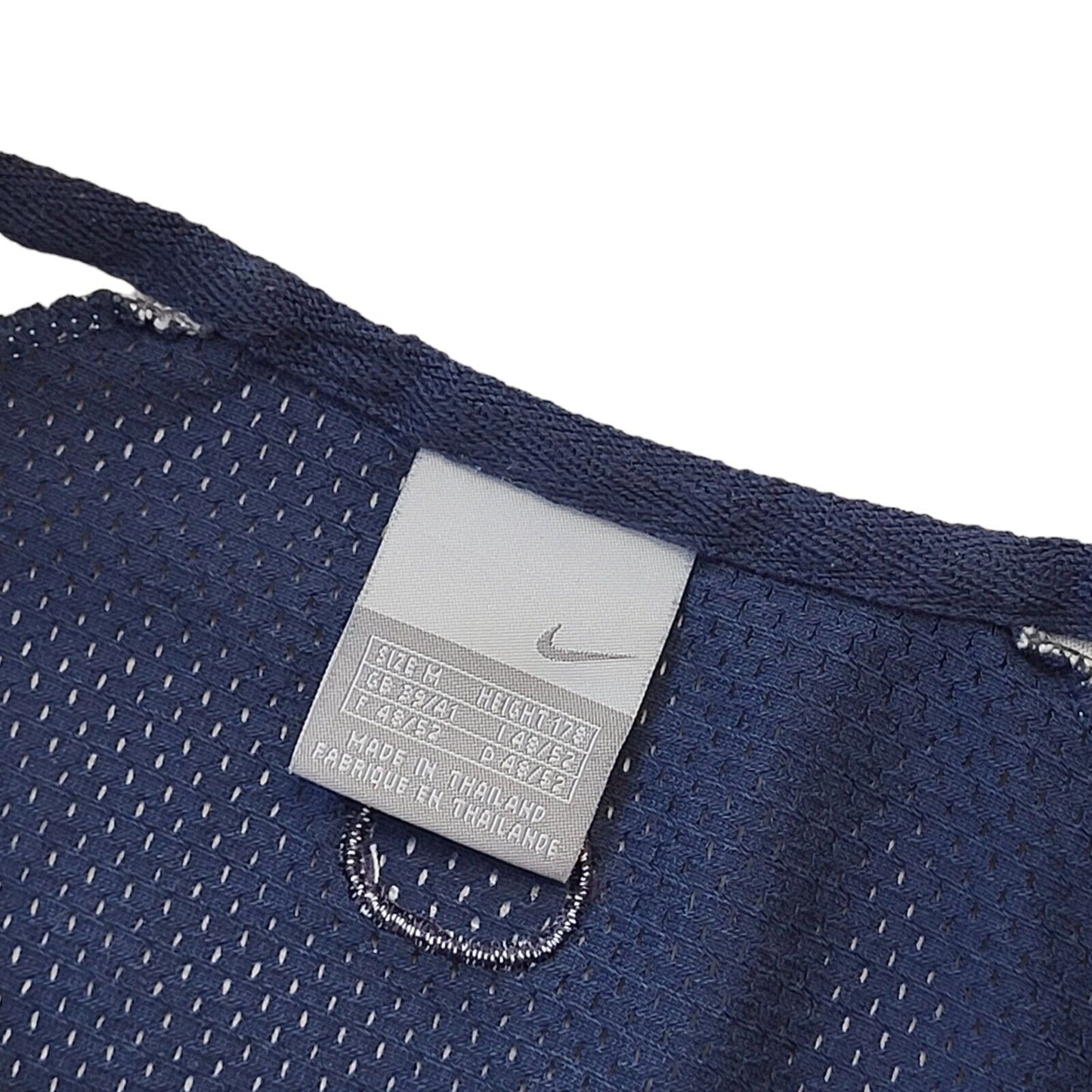 Nike Y2K Blue & Grey Mesh Short Sleeve Polo Shirt Men's Size Medium