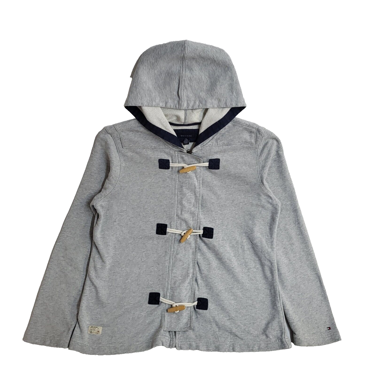 Tommy Hilfiger Y2k Grey Button Sweatshirt Hoodie Uk Men's Size XL