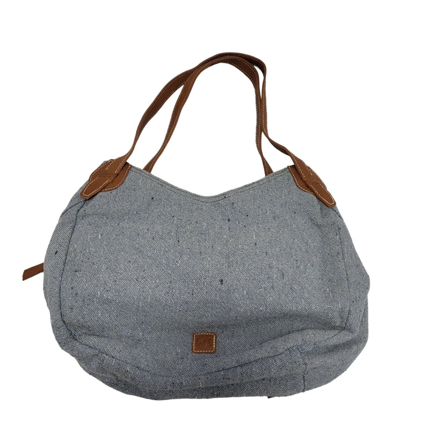 WS Light Blue Zip Medium Shoulder Bag Uk Women's Size 13" x 16"