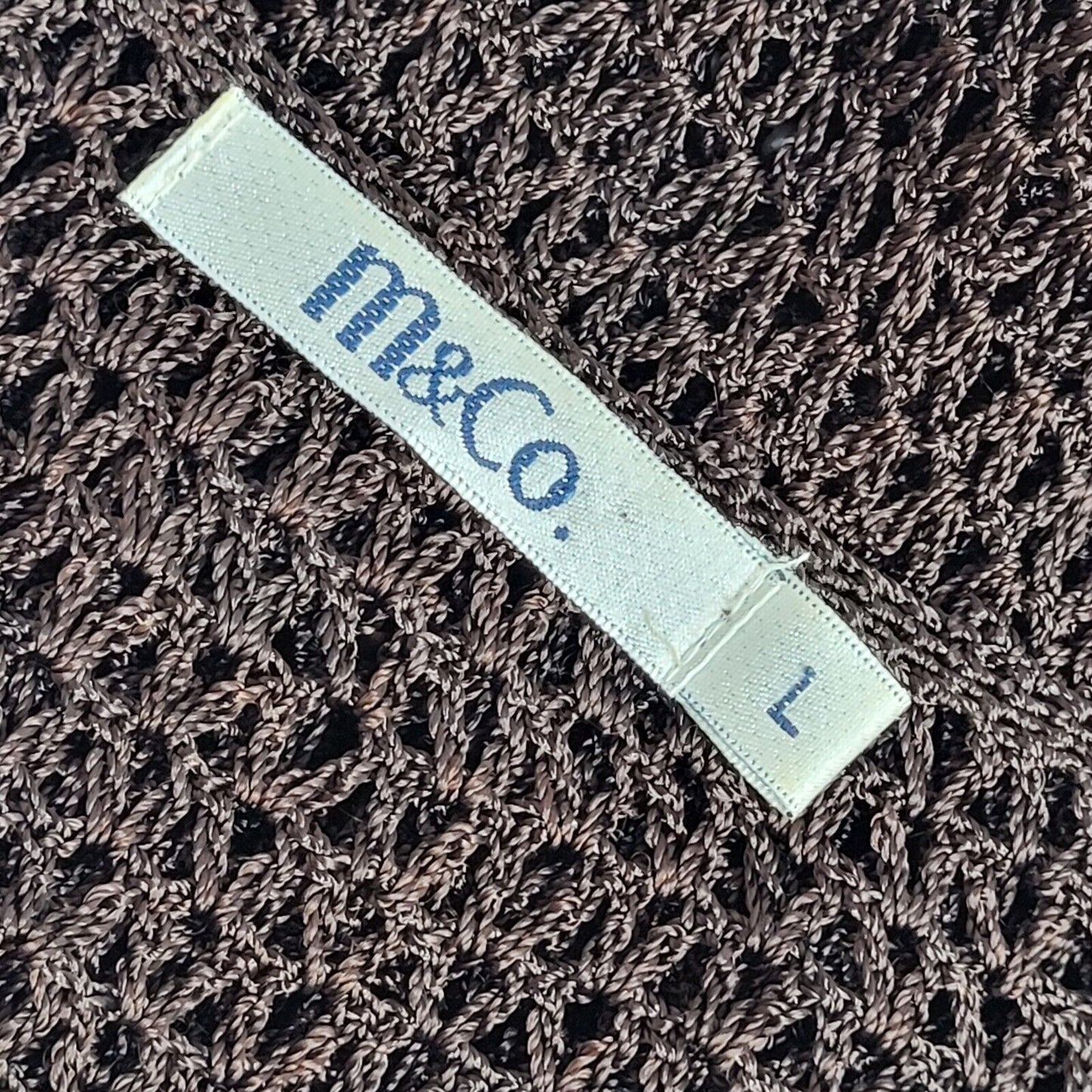 M&Co Brown Vintage 90's Sequin Knitted Cardigan UK Women's Size L