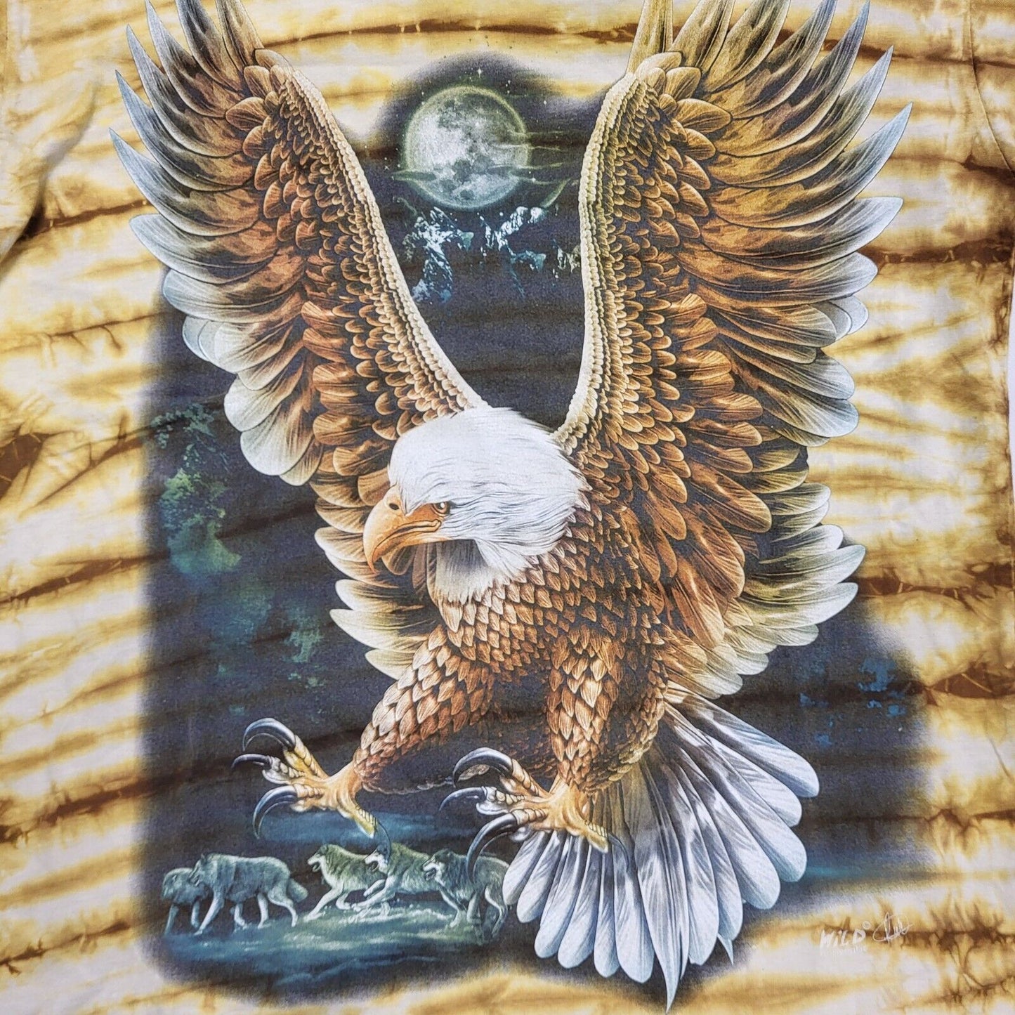 Caballo Beige Eagle Vintage 90s Short Sleeve T-Shirt Uk Men's L