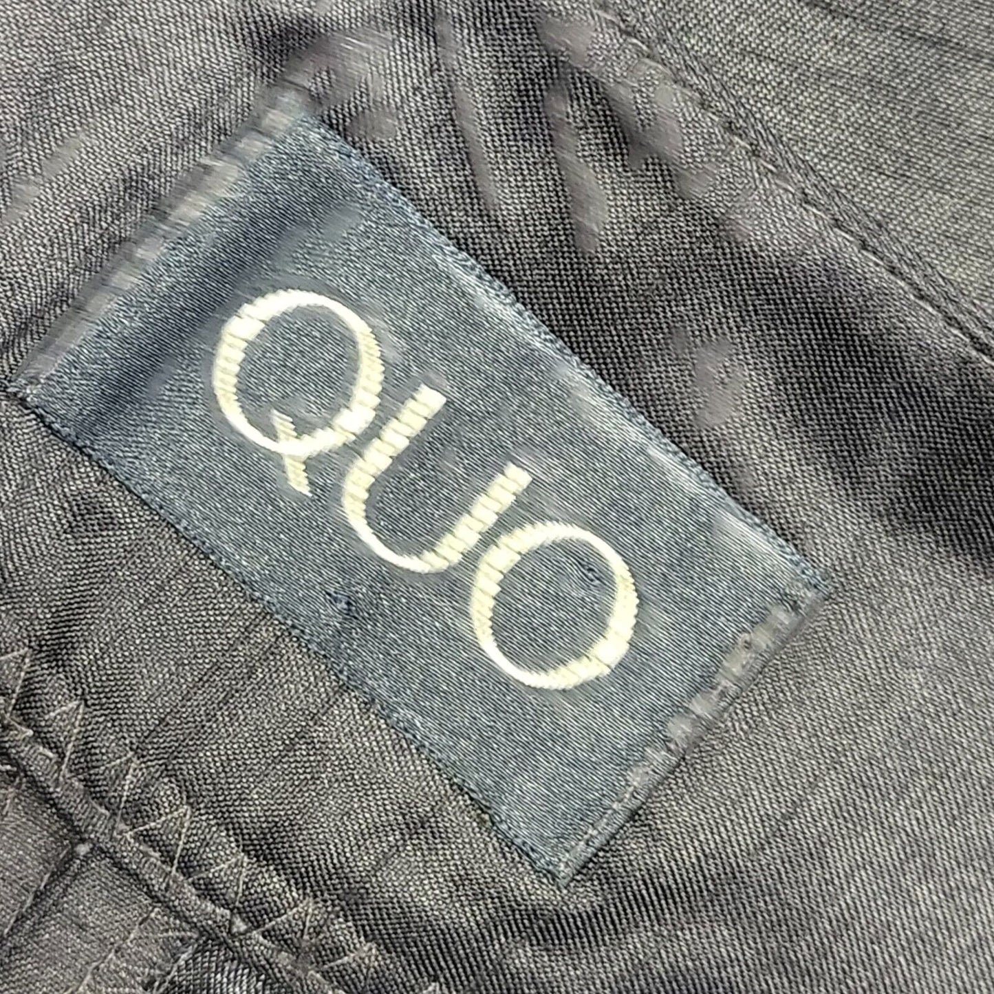 Quo Vintage 90's Dark Blue Straight Trousers Uk Women's Size 10 W28 L29