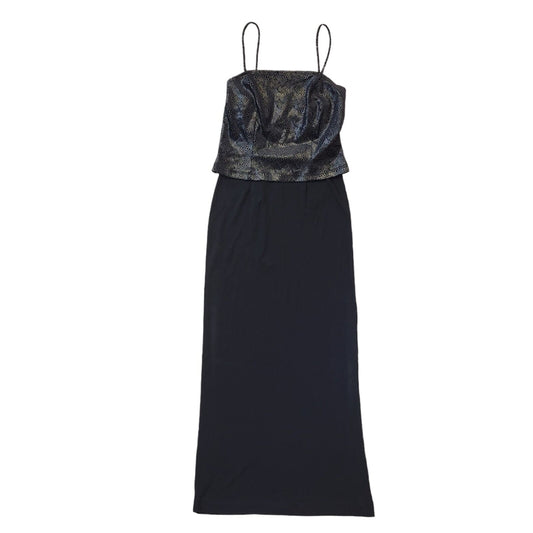 Joseth Ribkoff 70s Vintage Black Evening Maxi Dress Women's Size 12 Eu 40