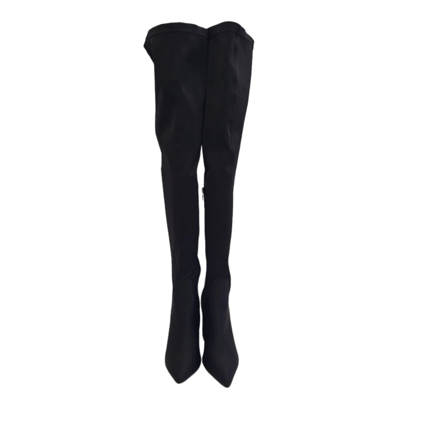 Truffle Black Zipped Long Lined Thigh Boots Uk Women's Size 6