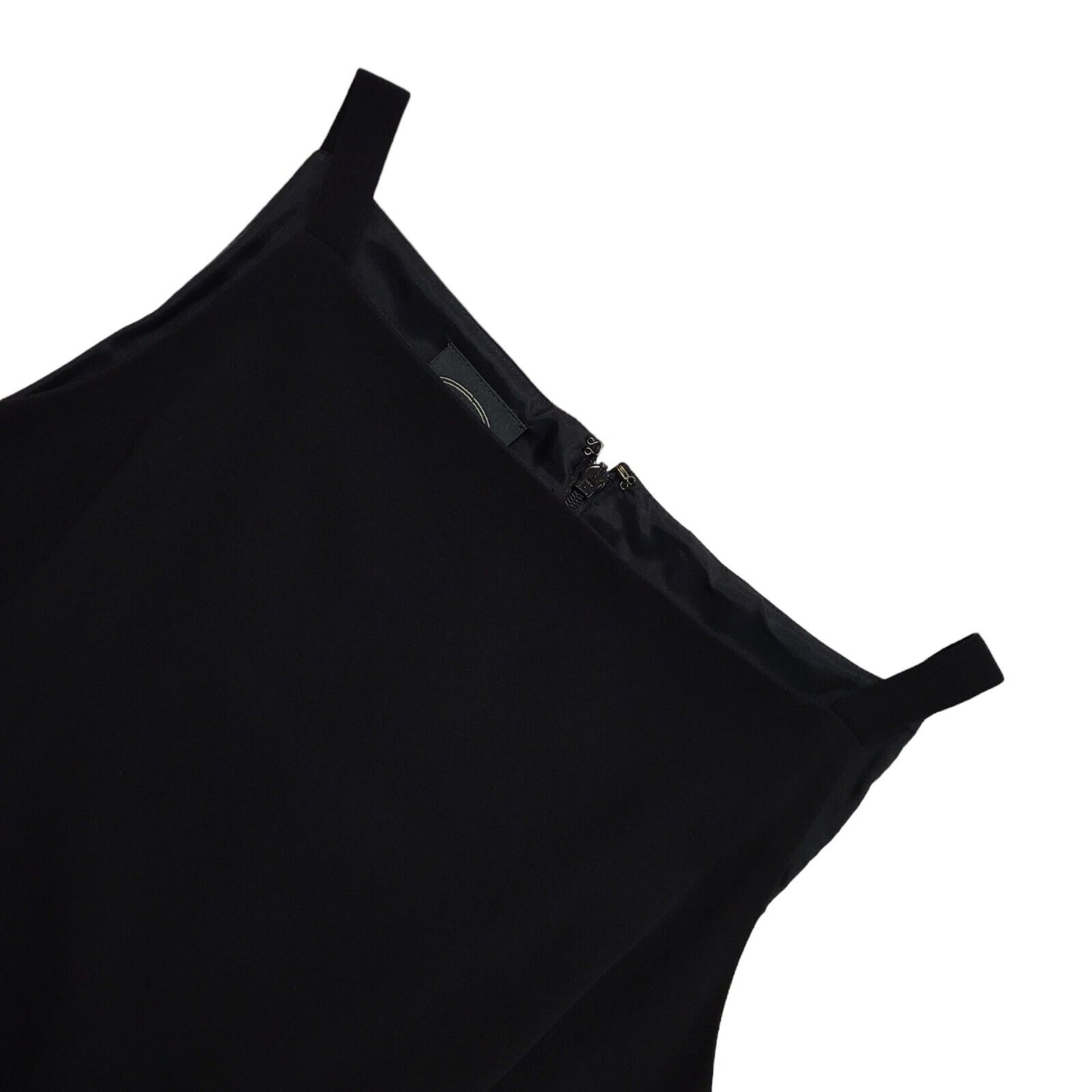 Laura Ashley Y2K Black Strap Lined Evening Dress UK Size 12